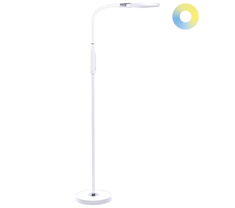 Lampadaire LED Cassiopeia Avec Variateur Métal Blanc