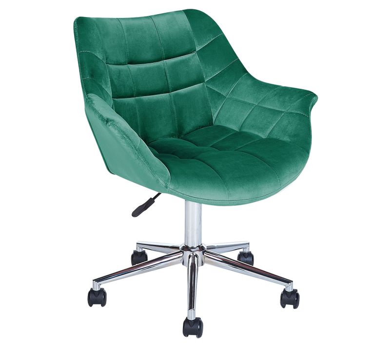 Chaise De Bureau Velours Vert Émeraude Labelle