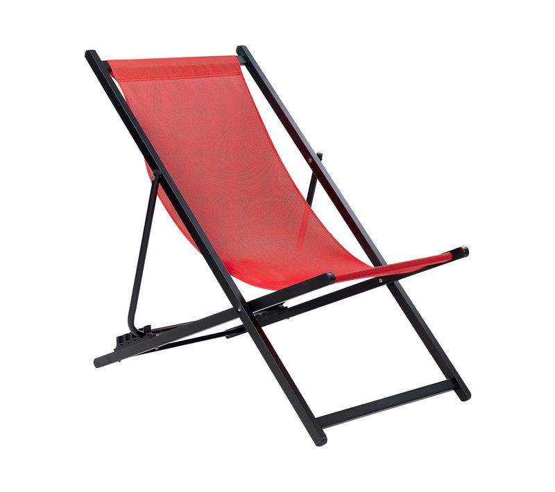 Chaise Longue Métal Rouge Locri Ii