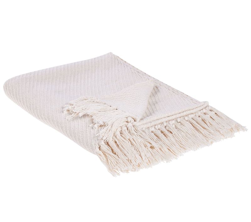 Couverture Yarsa Coton 125 X 150 Cm Beige