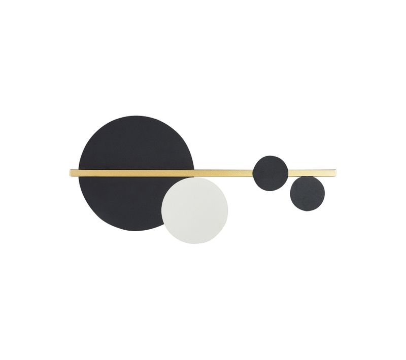 Applique Murale LED En Métal Noir Et Doré Partia