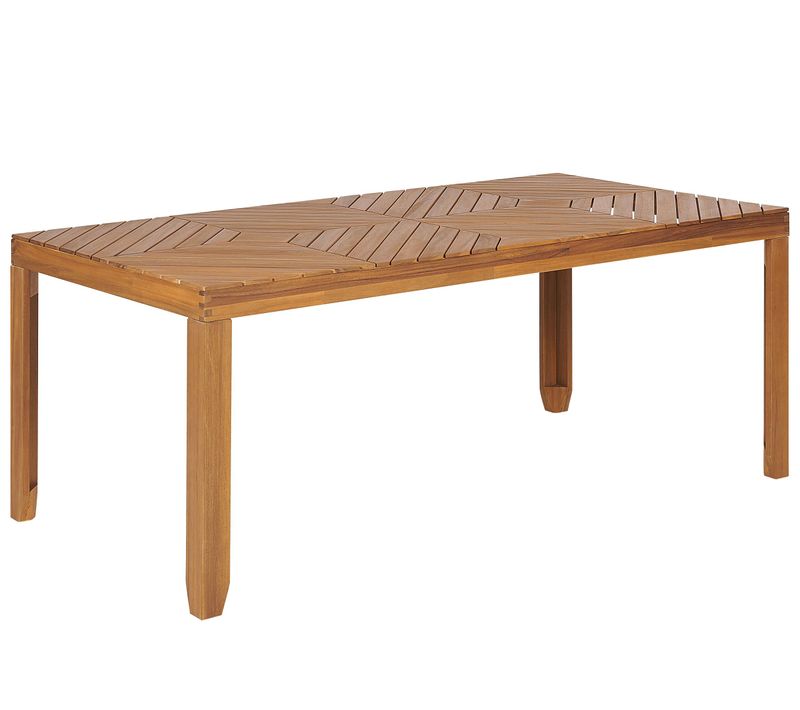 Table De Jardin 180 X 90 Cm Bois Clair Baratti
