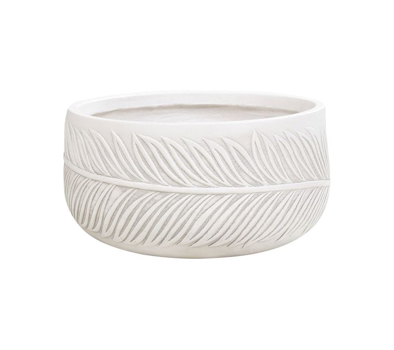 Cache-pot Ftero 35 x 19 Cm Blanc Cassé