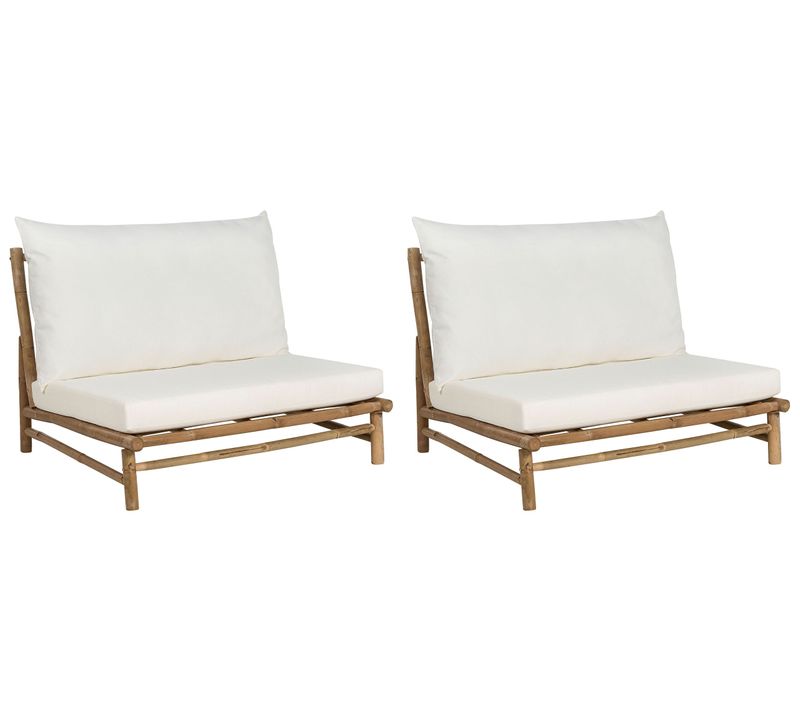 Chaise De Jardin Set De 2 Bois Blanc Cassé Todi