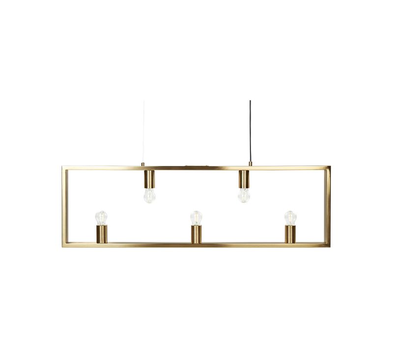 Lustre à 5 Lumières En Métal Cuivré Bayas