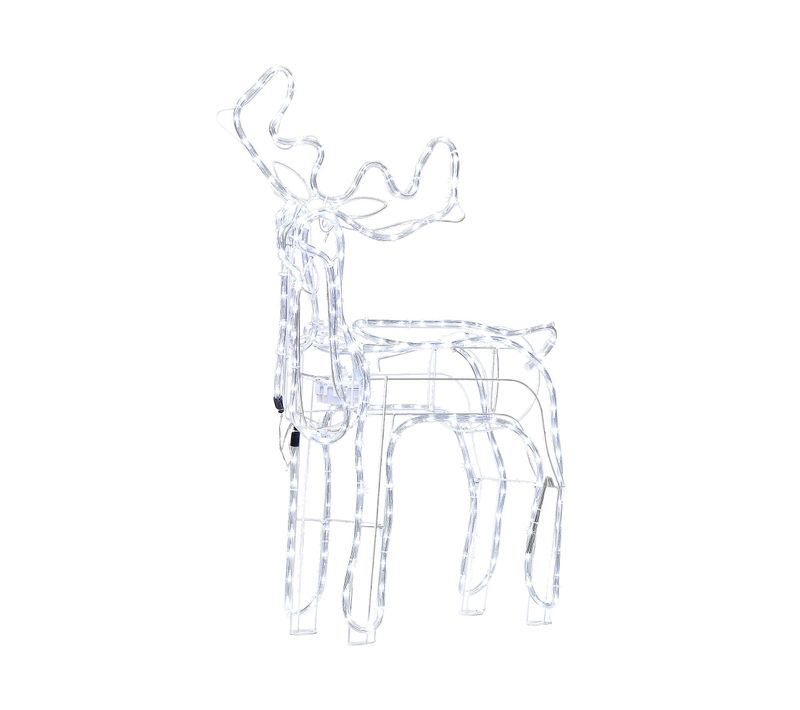 Décoration De Jardin à LED Renne Animé Blanc 94 Cm Innnes