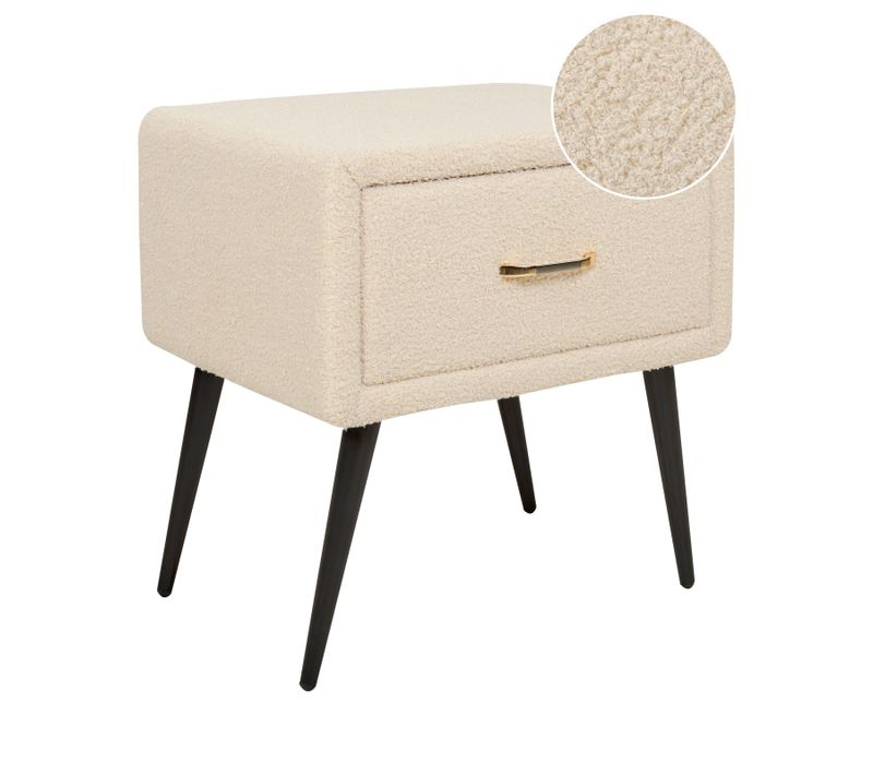 Table De Chevet Bouclé Beige Flayat