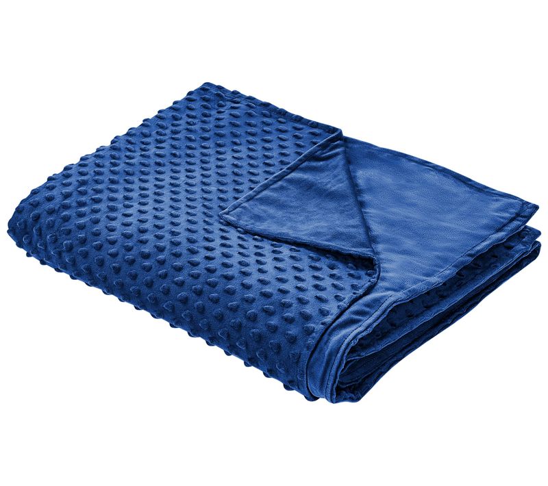 Housse De Couverture Lestée 135 X 200 Cm Bleu Marine Callisto