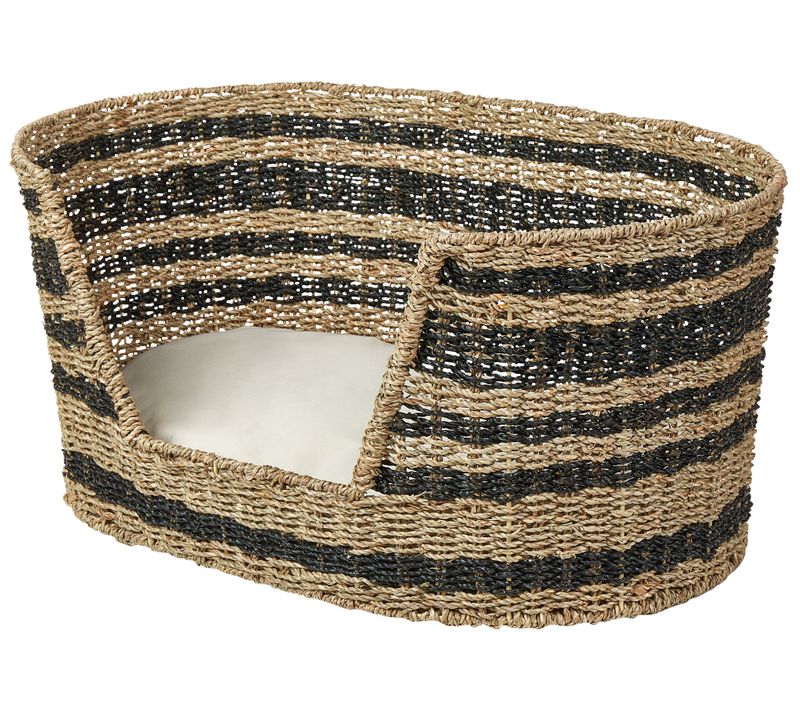 Niche En Herbe Marine Ton Naturel Et Noir 65 X 44 Cm Durban