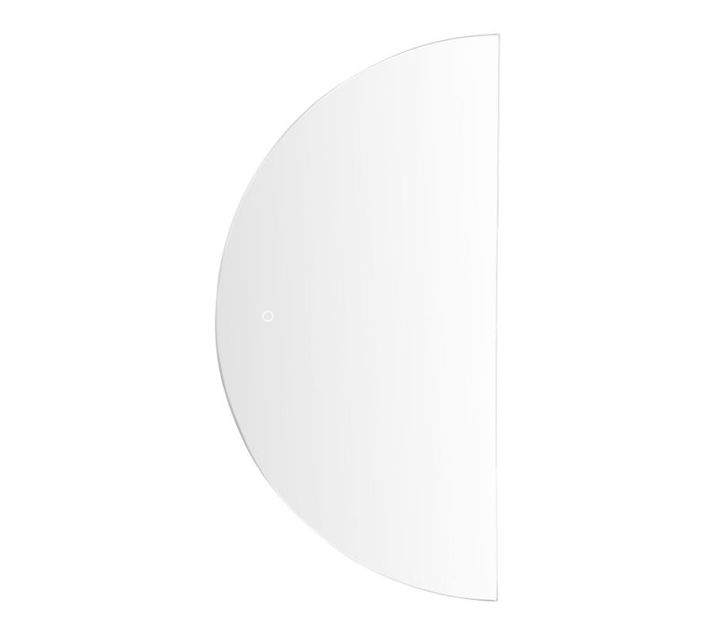 Miroir Mural Demi Rond Argenté à LED 50 X 100 Cm Loue
