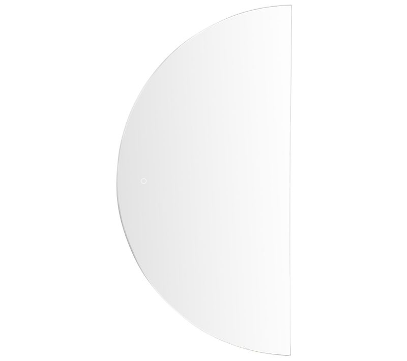 Miroir Mural Demi Rond Argenté à LED 60 X 120 Cm Loue