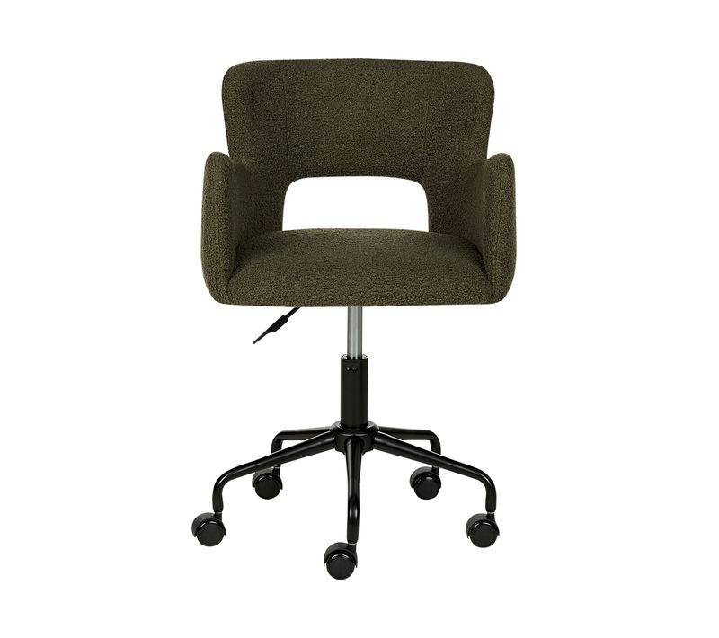 Chaise De Bureau Bouclé Vert Foncé Sanilac