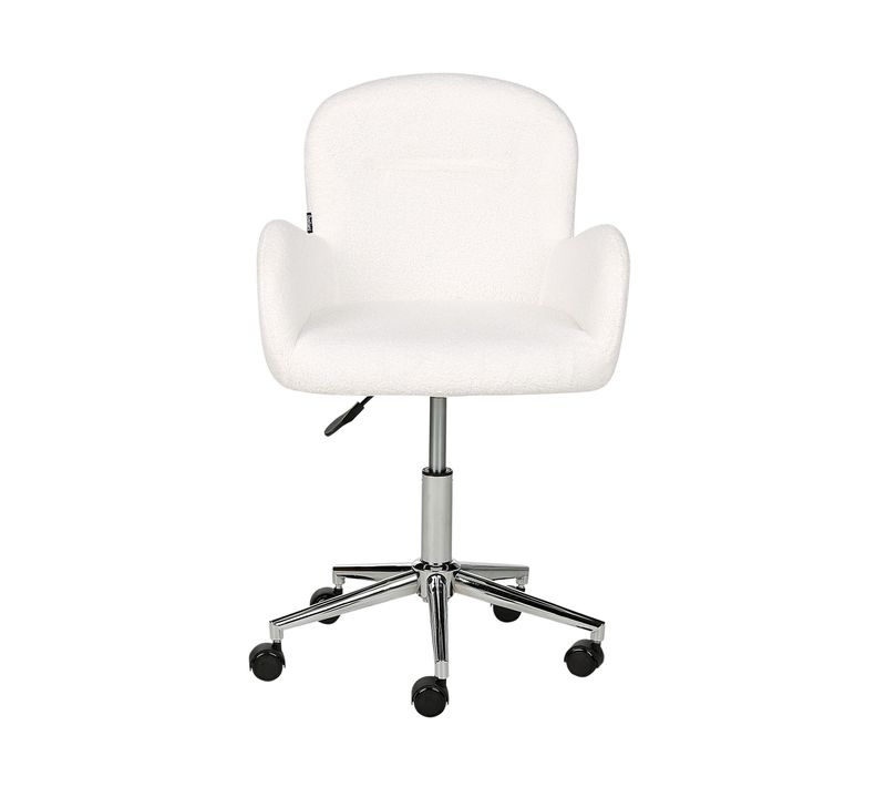 Chaise De Bureau Bouclé Blanc Cassé Priddy