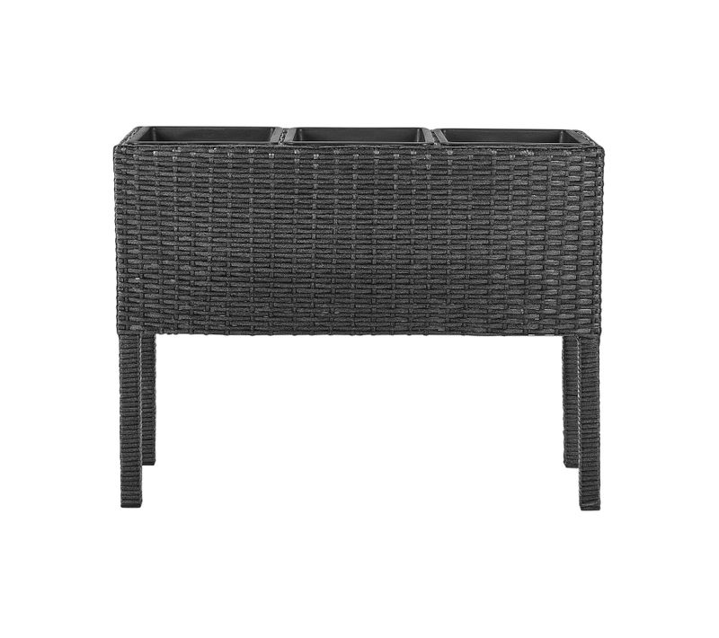 Bac à Fleurs En Polyrotin Noir 77 X 28 Cm Caragana