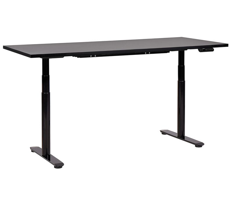 Table à Hauteur Ajustable Électrique 180 X 80 Cm Noir Destin Iv