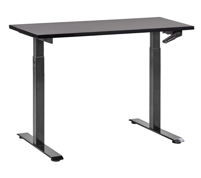 Table à Hauteur Ajustable Manuel 120 X 72 Cm Noir Destines