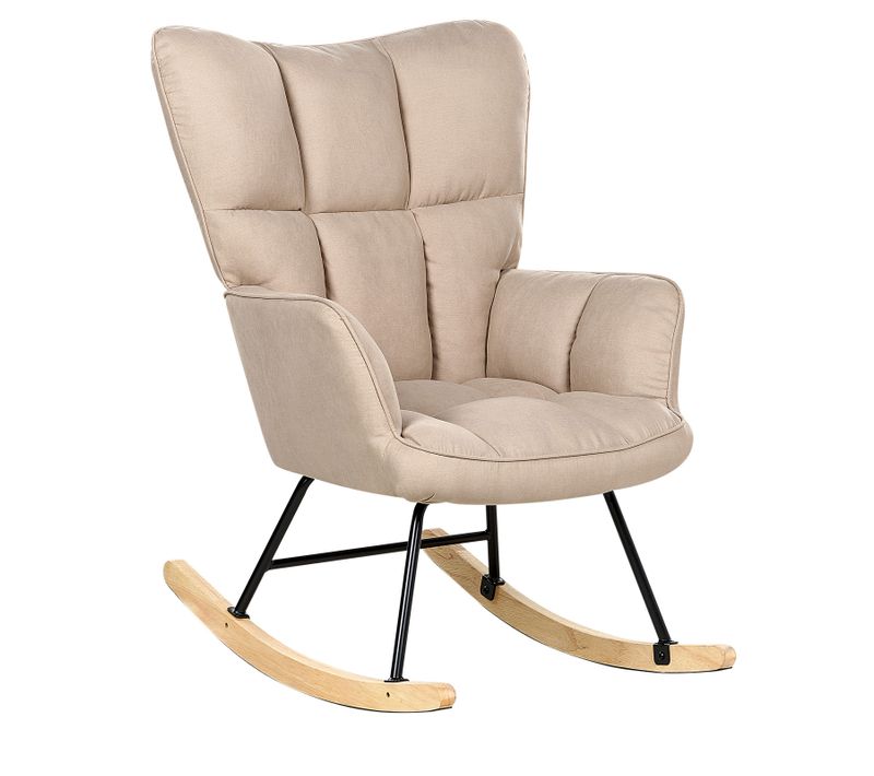 Fauteuil à Bascule Beige Oulu