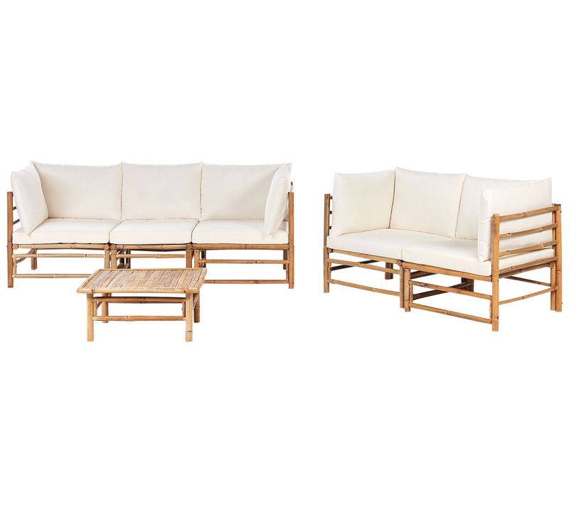 Set De Jardin Bambou Blanc Cassé Cerreto