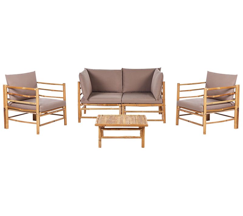 Set De Jardin Bambou Taupe Cerreto