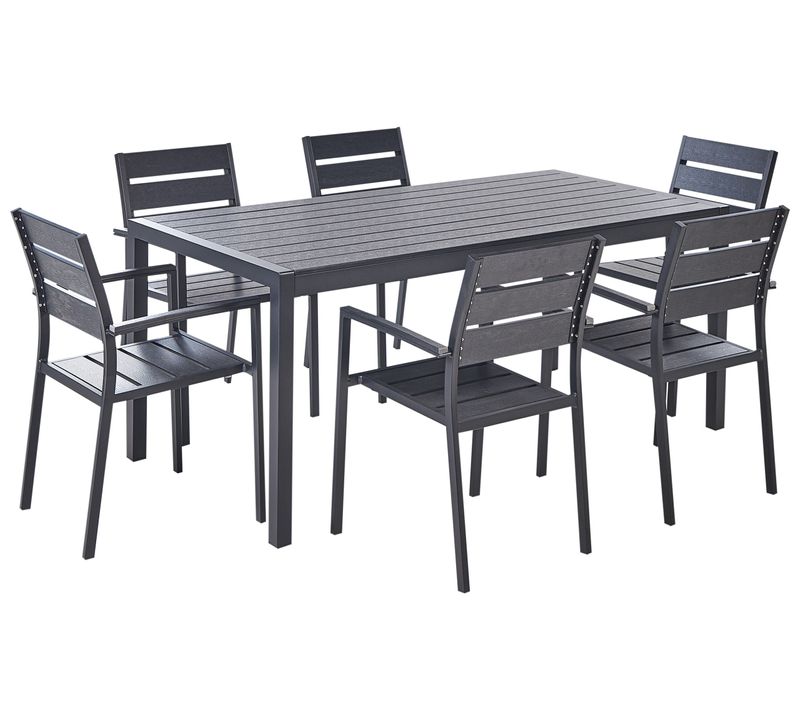 Set De Salle à Manger Matériaux Synthétiques Noir Vernio