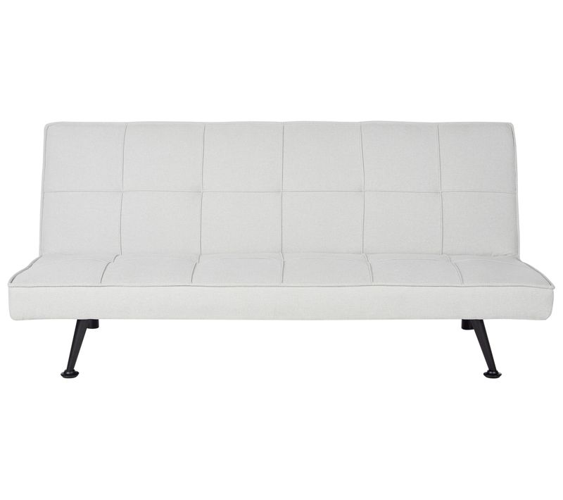 Canapé Convertible 3 Places En Tissu Gris Clair Hasle