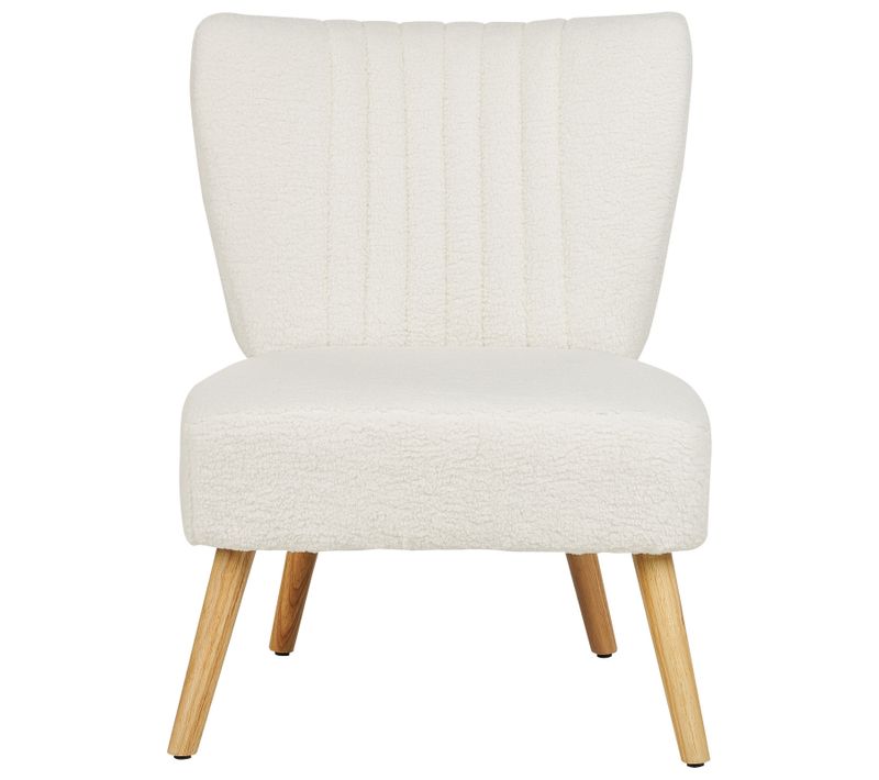 Bouclé Fauteuil Blanc Vaasa