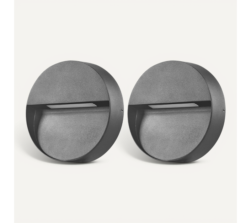Lot De 2 Appliques D'extérieur LED Noir Pompton