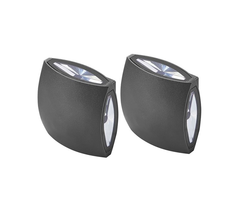 Lot De 2 Appliques D'extérieur LED Noir Ramapo