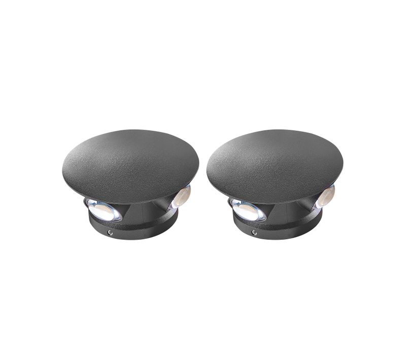 Lot De 2 Appliques D'extérieur LED Noir Maurice