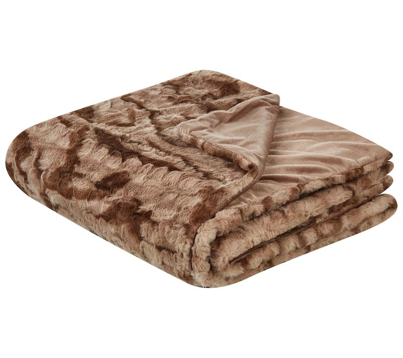 Couvre-lit En Fausse Fourrure 150 X 200 Cm Marron Bakira