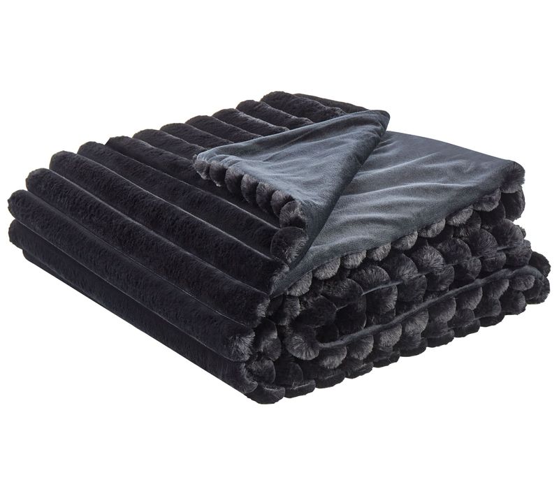 Couvre-lit 150 X 200 Cm Noir Rakya