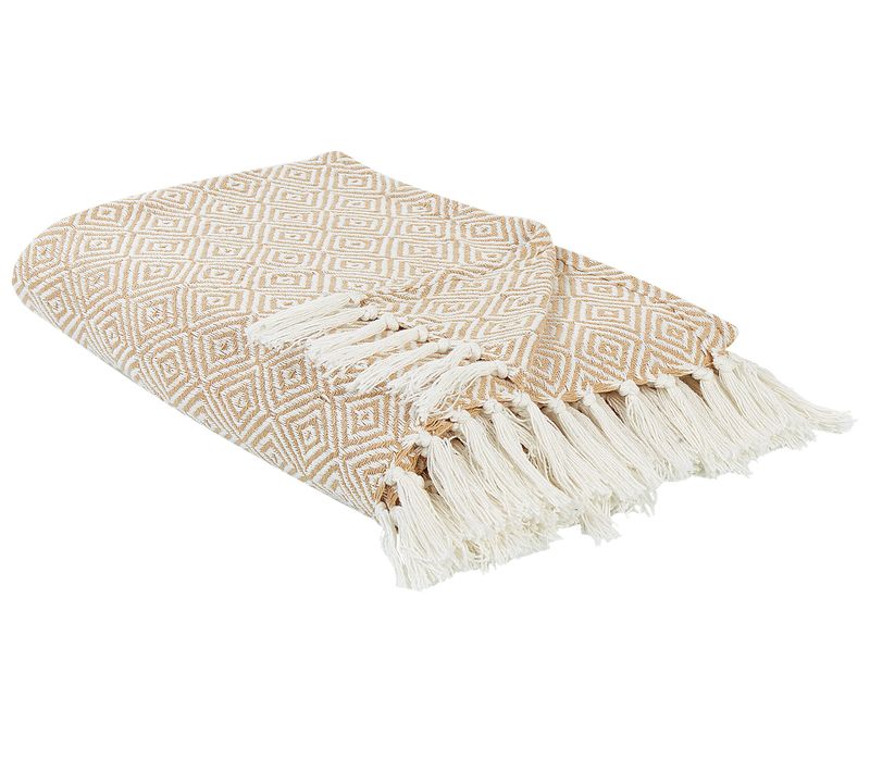 Couvre-lit En Coton 220 X 240 Cm Beige Toutli