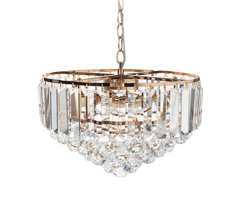Lustre En Cristal Doré D 40 Cm Acheiro