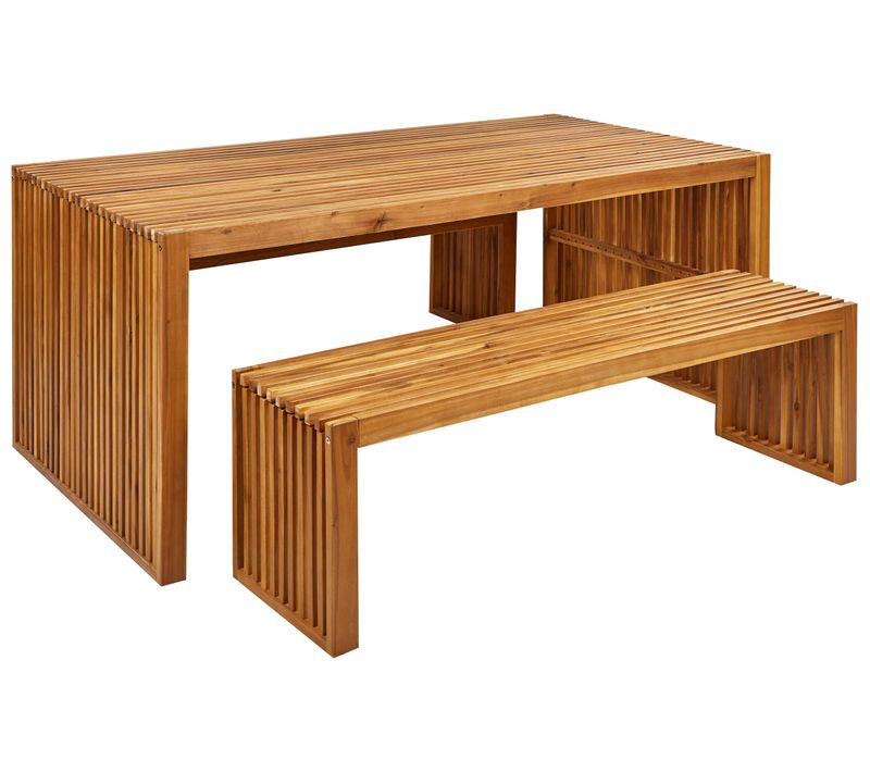 Set De Salle à Manger Bois Solide Bois Clair Sulzano