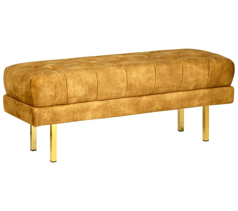 Banc En Velours Jaune Roseville