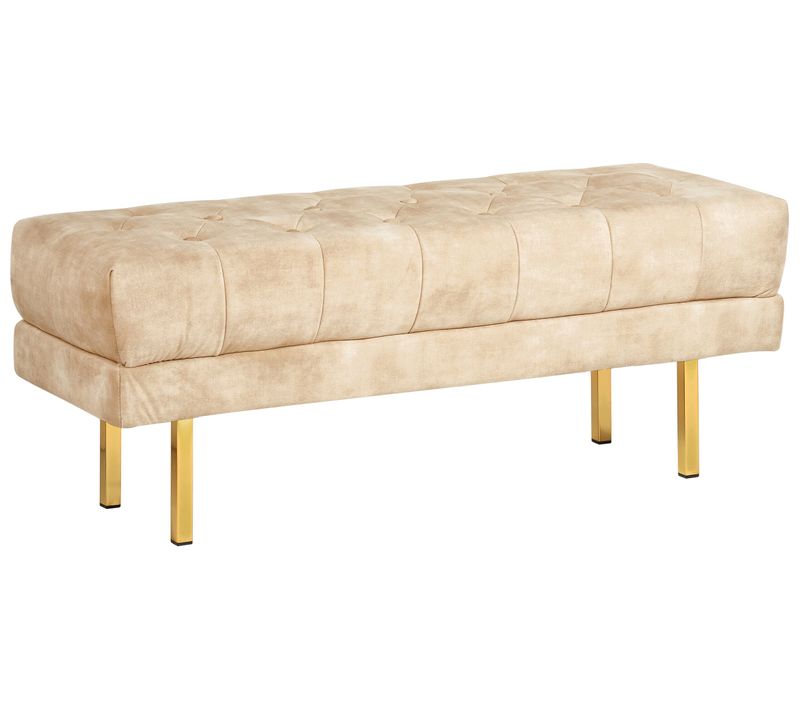 Banc En Velours Beige Roseville