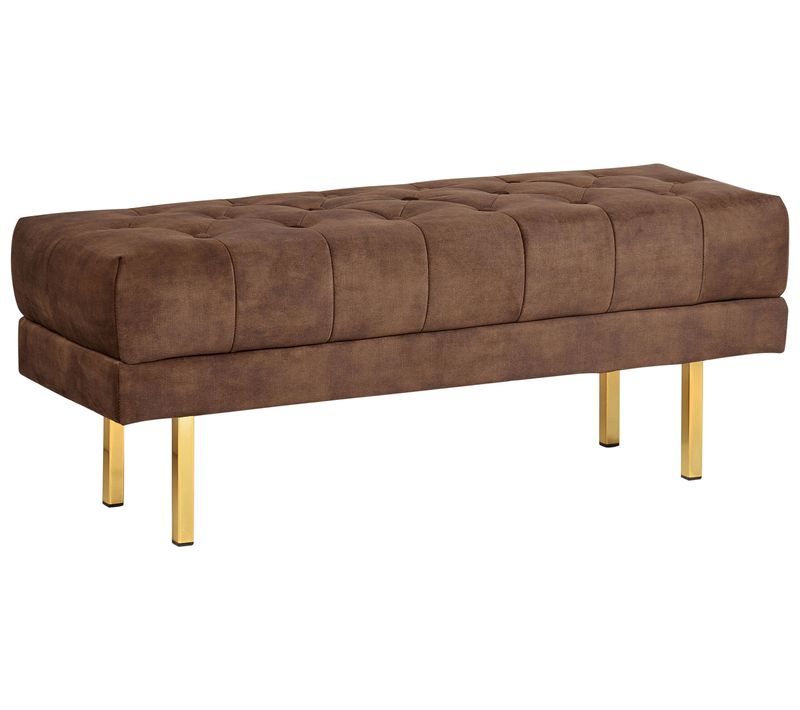 Banc En Velours Marron Roseville