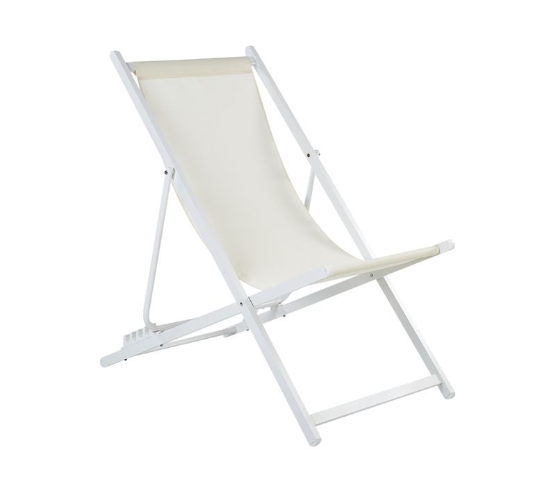 Chaise Longue Beige Clair Locri Ii