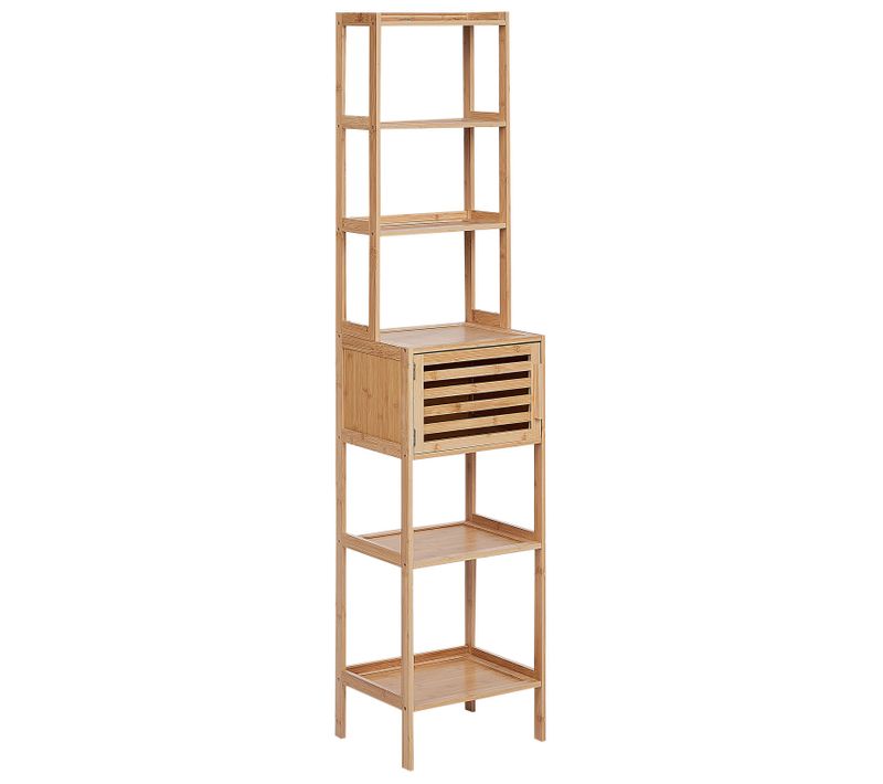 Etagère De Salle De Bain En Bois De Bambou Clair Lehi