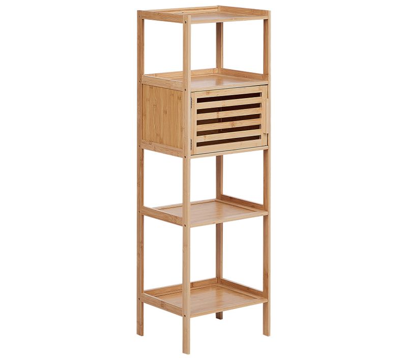 Etagère De Salle De Bain En Bois De Bambou Clair Lafayette