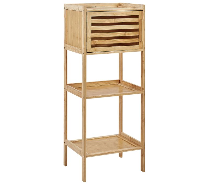 Etagère De Salle De Bain En Bois De Bambou Clair Beckley