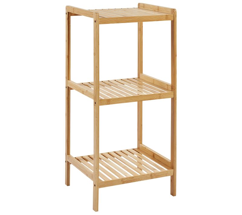 Etagère De Salle De Bain En Bois De Bambou Clair Baxley
