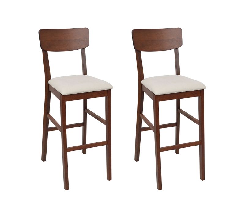 Tabouret De Bar Set De 2 Bois Foncé Ambler