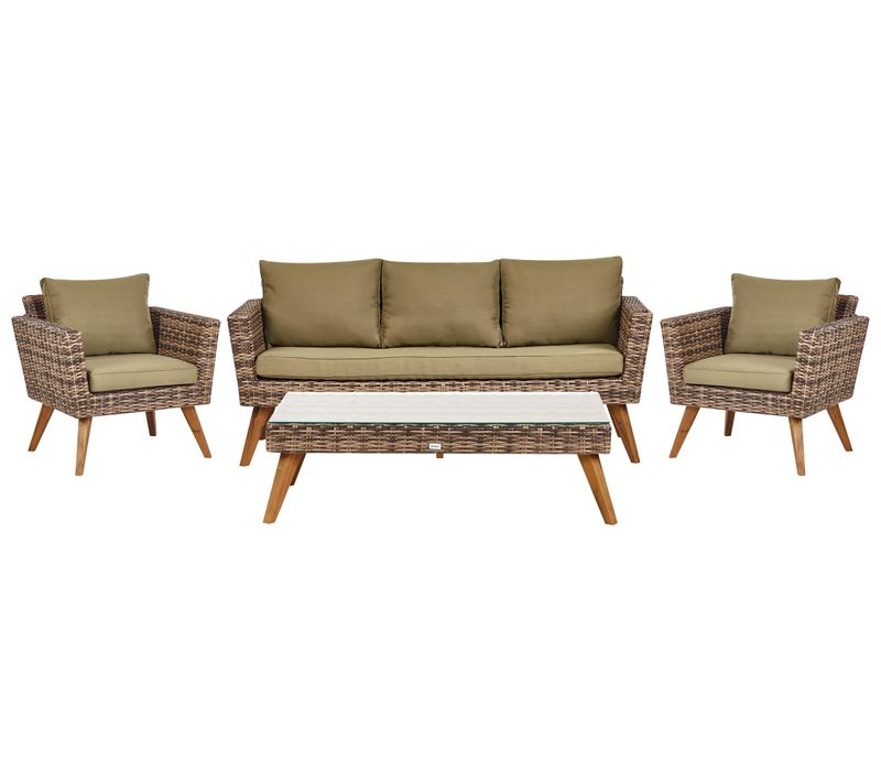 Polyrotin Set De Salon Vert Olive Vittoria