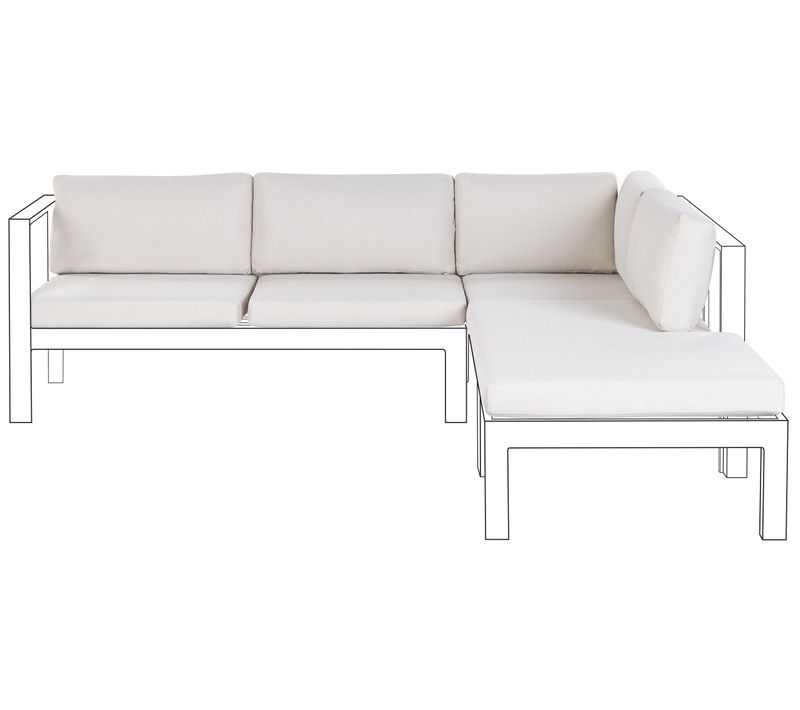 Ensemble De Housses De Coussins D'extérieur Messina Blanc Cassé