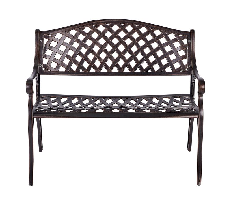Banc De Jardin Staggia 104 Cm Métal Marron