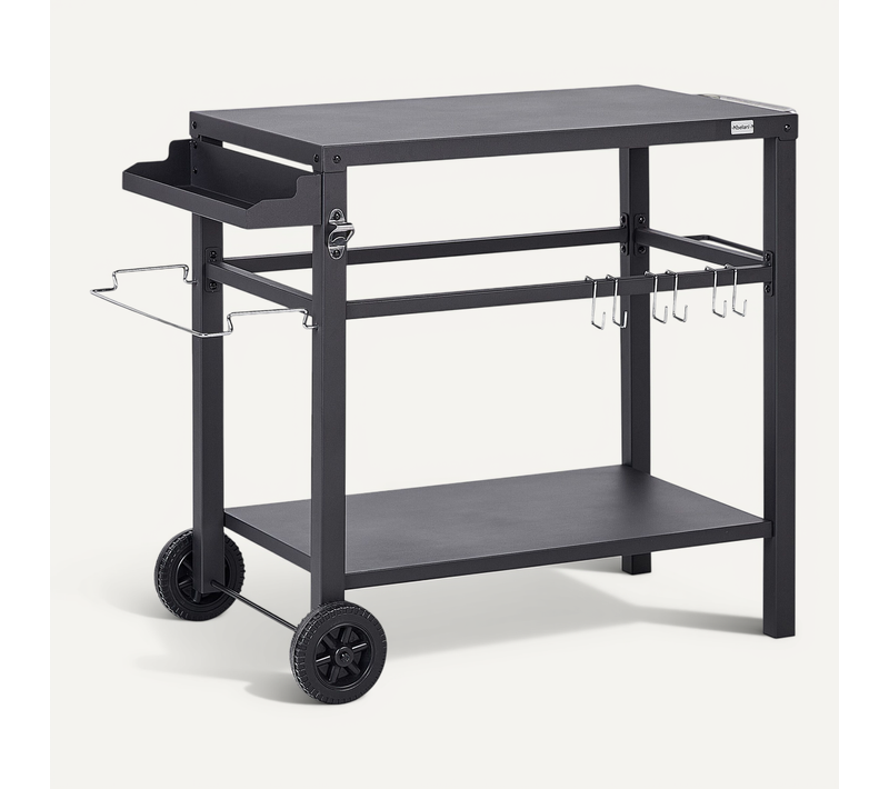 Chariot De Service De Jardin Staletti Métal Noir