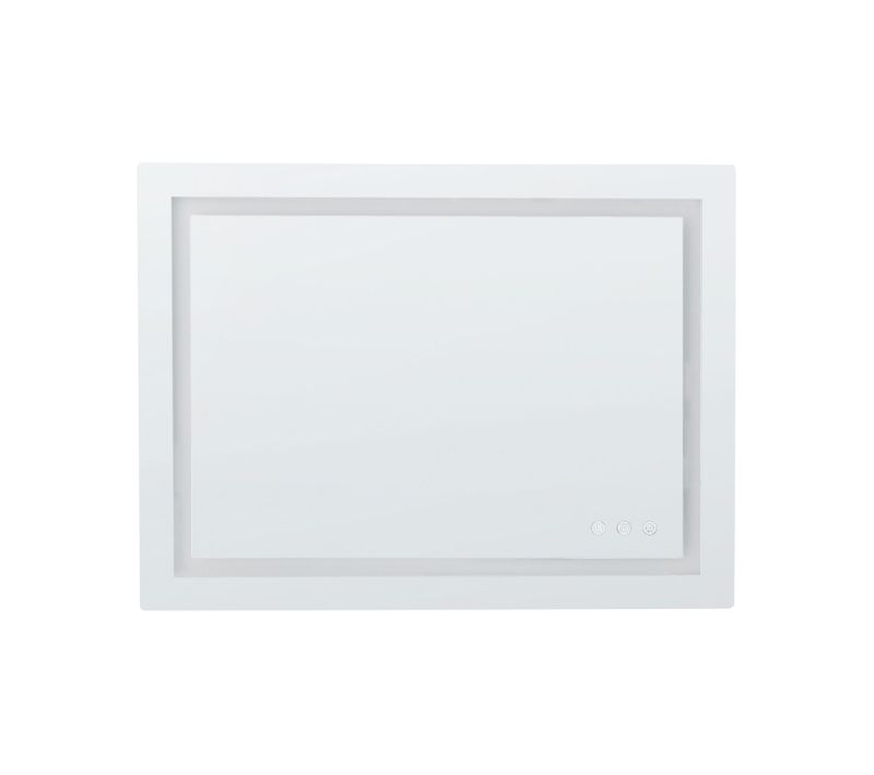 Miroir De Salle De Bain LED Prenois 80 Cm 60 Cm Argenté