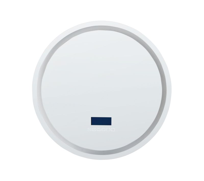 Miroir De Salle De Bain LED Brognon 60 Cm 60 Cm Avec Haut-parleur Bluetooth Intégré Argenté