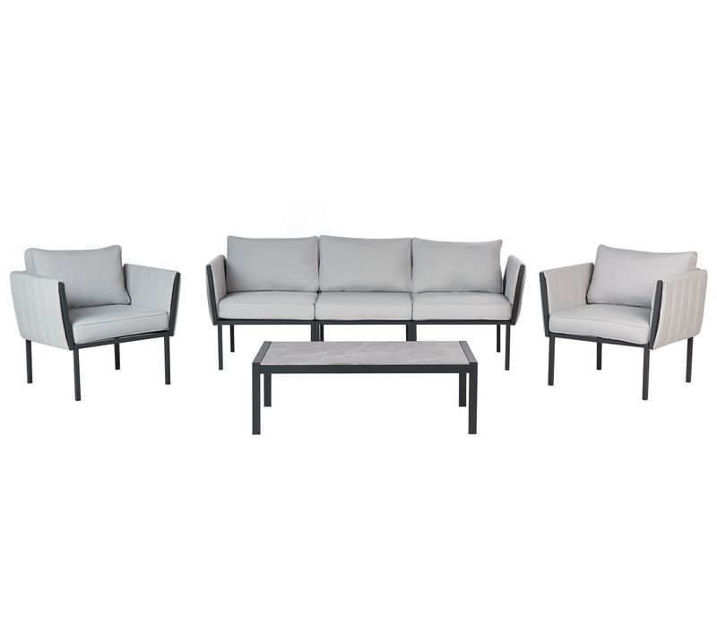 Salon De Jardin Skala Acier Gris Clair